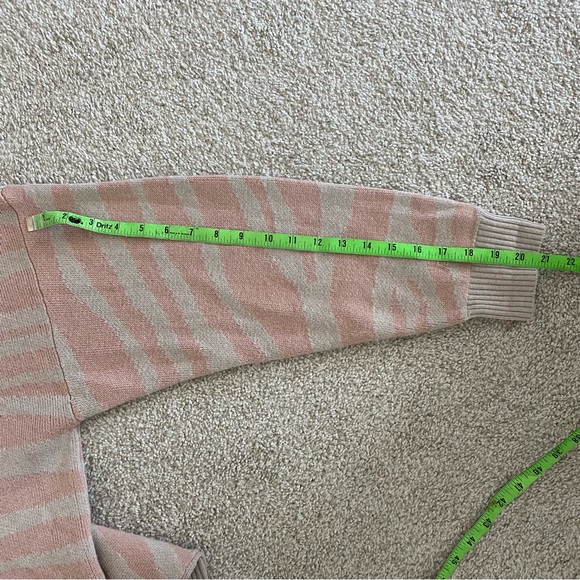 Varley Mayberry sweater pink blush zebra size large wool cotton - Picture 10 of 11